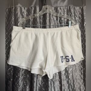 Grayson Threads White USA Fleece Lounge Shorts Size XL